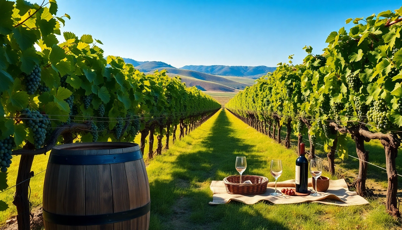 Experience the beauty of Winery Sacramento with lush vineyards and inviting picnic settings.