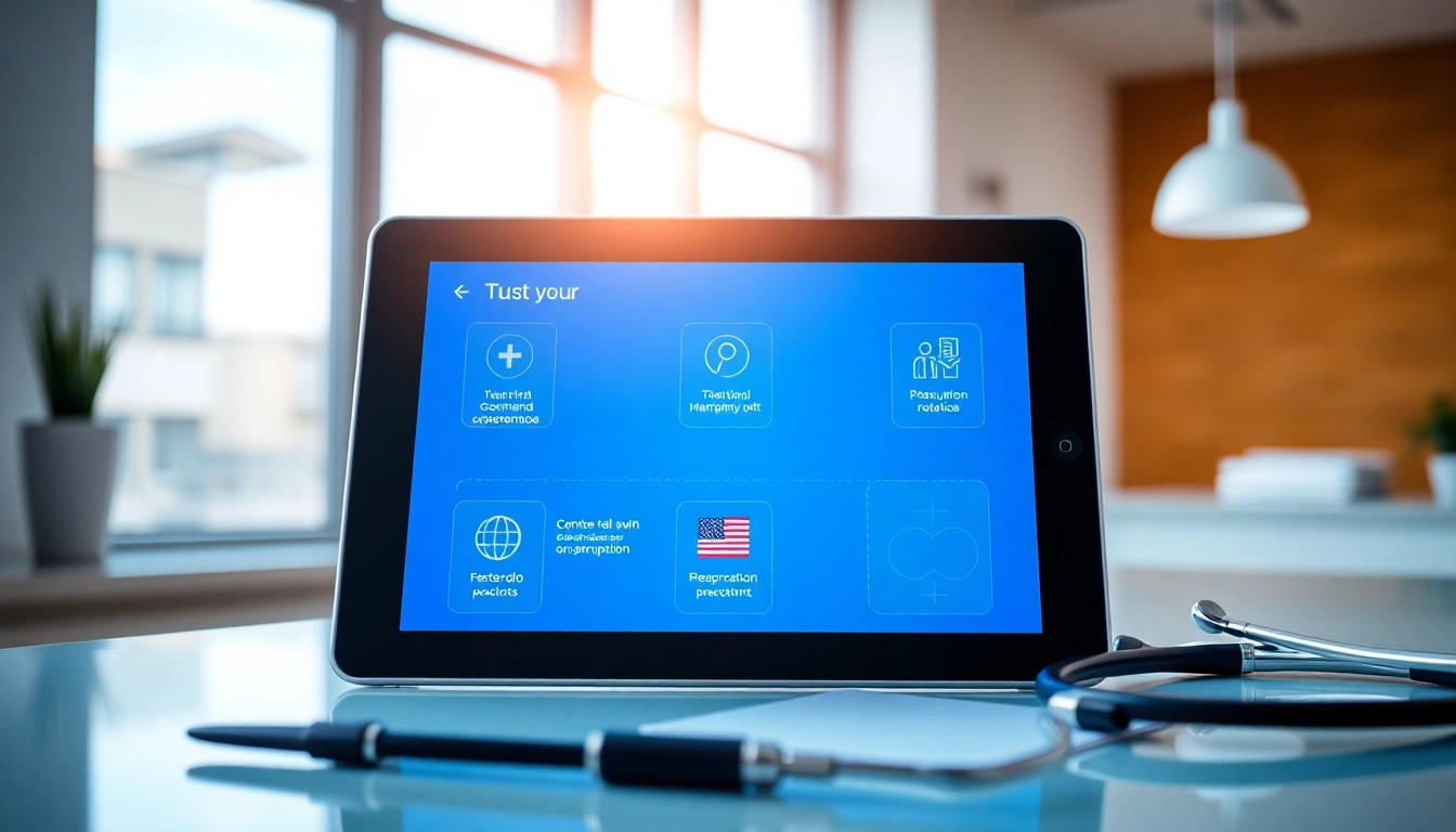 Showcasing top rated prescription applications on a tablet, emphasizing innovation in healthcare.